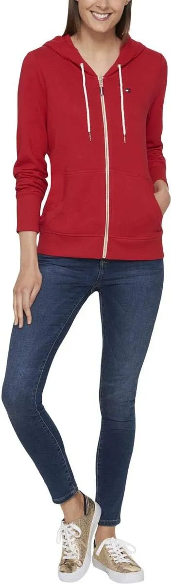 Tommy Hilfiger Women's Zip-up Hoodie  Classic Sweatshirt With Drawstrings and Hood