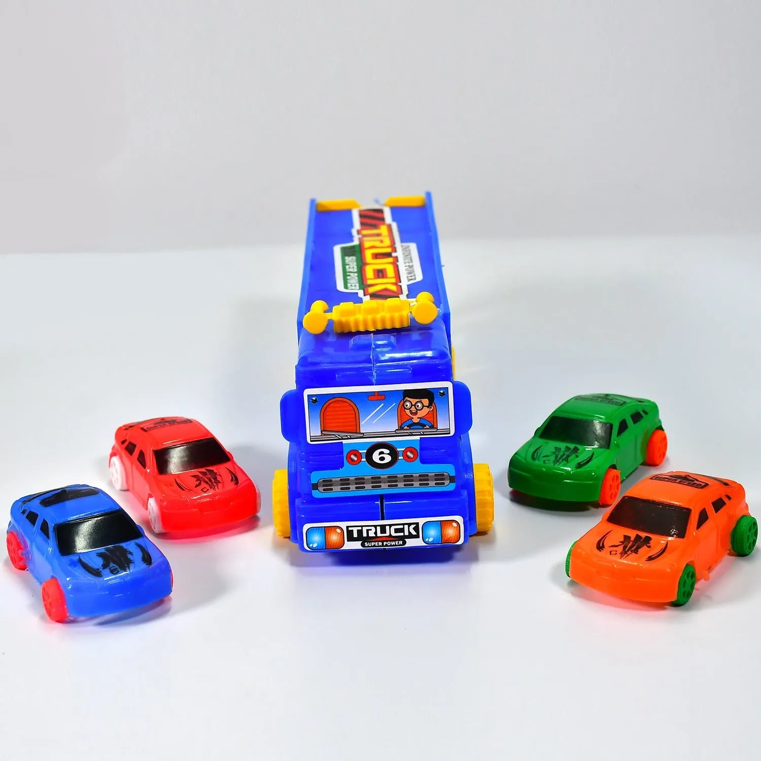 Toy Set Truck with 4 Mini Cars Toy Vehicles for Children