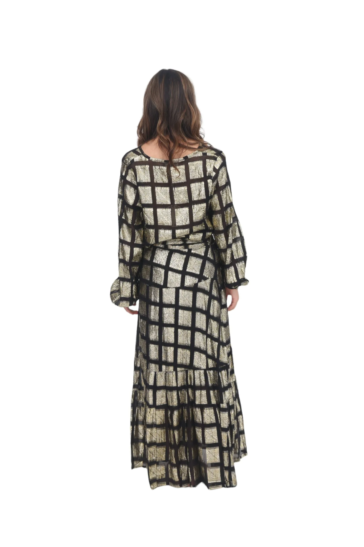 Venezia Wrap Skirt - Black and Gold