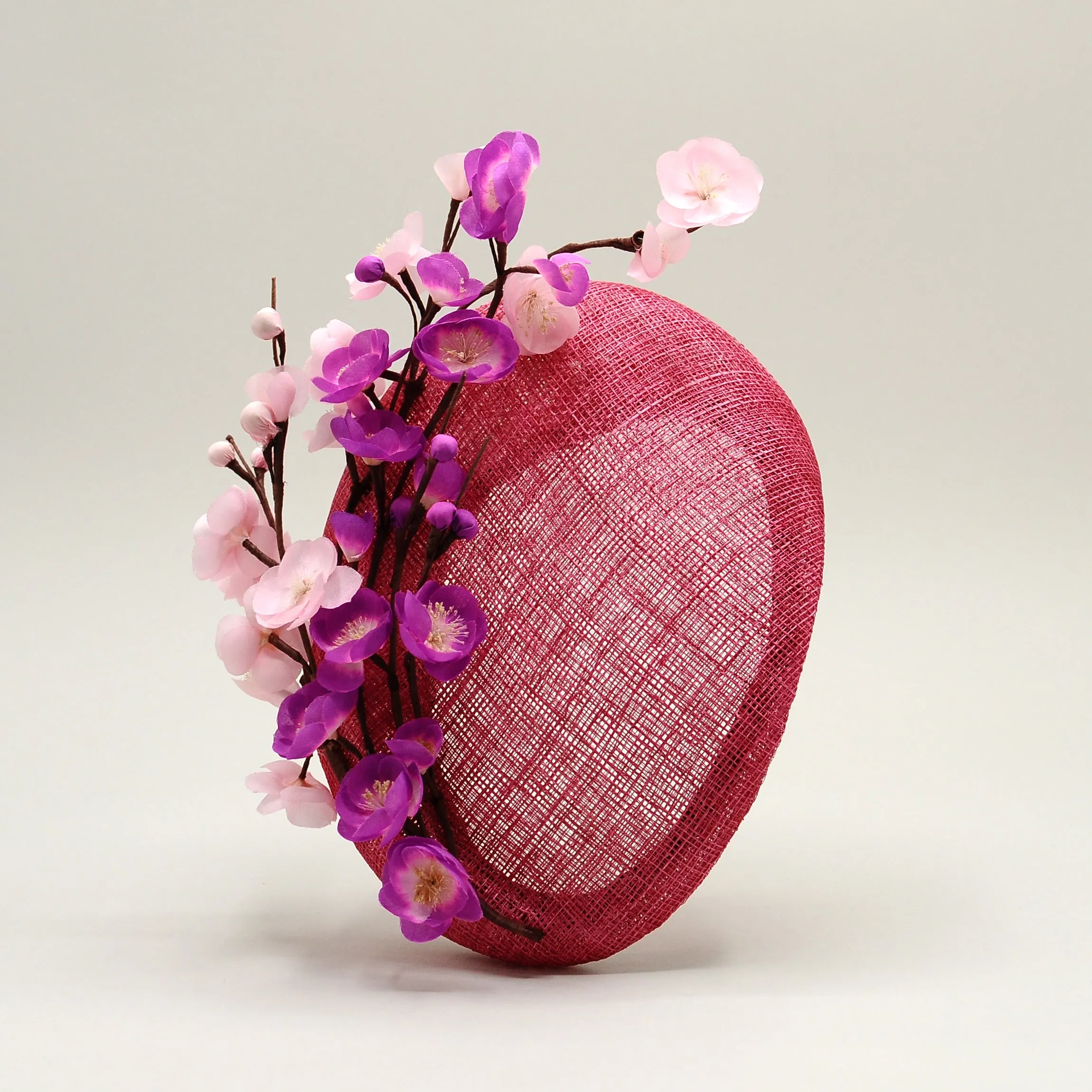 Zipessa: Hot Pink Fascinator with Cherry Blossom