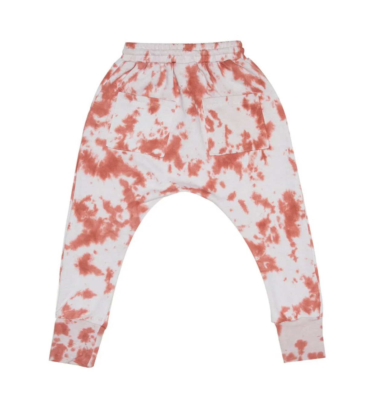 ZUTTION KIDS LOW CROTCH TRACKIE PANTS - SALMON